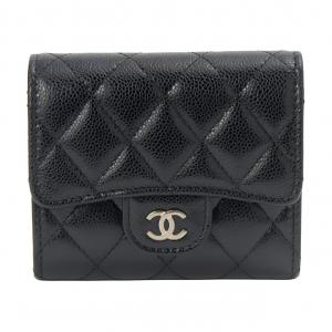 CHANEL Классический маленький кошелёк-книжка чёрный AP0229