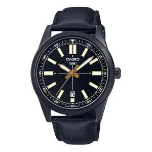 Часы Casio Dress Pointer Display Analog Watch 'Metallic Black Gold', черный