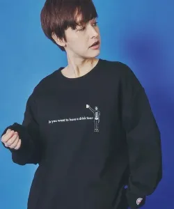 Свитшот с круглым вырезом YOIDORE/Drunken Yoidoranger (мужской) Select Brands, цвет Black