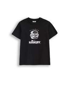 Футболка с короткими рукавами из хлопка черного цвета MOKIDA