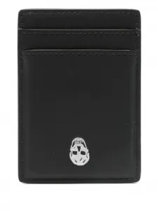 Магнитный держатель для карт «Череп» Alexander McQueen, черный