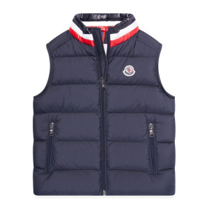 Жилет Moncler Enfant с логотипом, синий