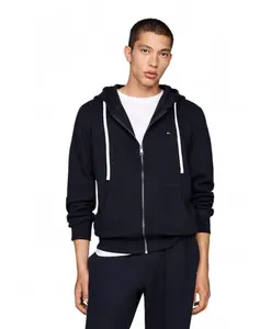 Толстовка с капюшоном на молнии из флиса Tommy Hilfiger, синий