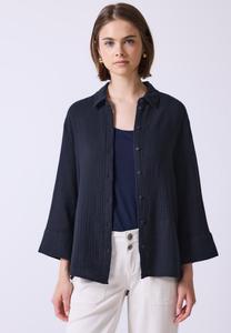 Блуза Street One Studio Button-down blouse, Blau/Dark Blue