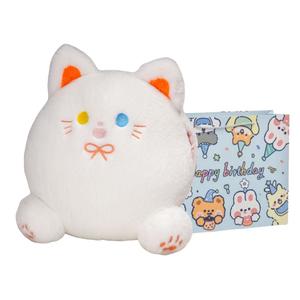 Плюшевая кукла с мультяшным котенком, высота 30 см Fat Fat Dragon, белый