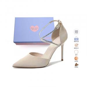 Туфли-лодочки на тонком каблуке 9 см Xingdiman, цвет черный, в подарочной упаковке с подарком