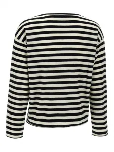 Полосатый свитер с вышитым логотипом Sun68, черный