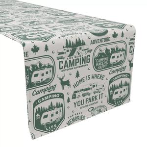 Настольная дорожка, 100% хлопок, 16x72 дюйма, RV Camping Life