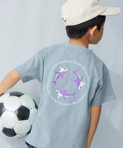 Футболка с коротким рукавом, 100% хлопок, с принтом силуэта коробки из лаборатории дьявола Devirock, цвет 015-Shark-Dusty Blue