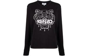 Толстовка женская Kenzo с белым логотипом, черный