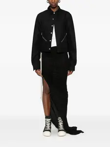 Юбка Edfu с разрезом и кулиской Rick Owens Drkshdw, черный