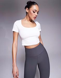 Футболка Active 4505 бесшовная с коротким рукавом белого цвета