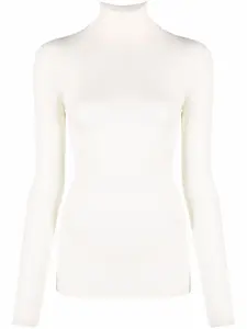 Джемпер тонкой вязки с воротником поло Hanro, белый