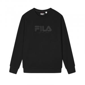 Оригинальный свитшот мужской черный FILA, угольно-черный