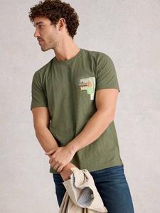 Футболка из хлопка Abersoch с принтом в виде рыбы White Stuff