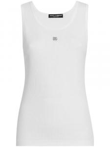 Dolce & Gabbana топ с логотипом, белый
