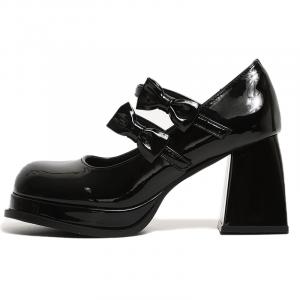 Туфли-лодочки на массивном каблуке 8 см Medd, черный