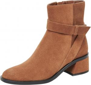 Женские ботильоны Pazzion с закрытым круглым носком, боковой молнией, узлами, низким массивным каблуком, зимние ботинки, удобная обувь для работы и свиданий, размеры 4-16 US, Brown