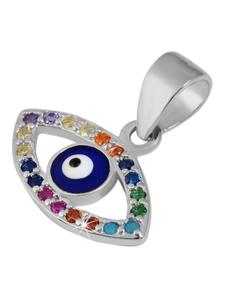 Adeliás Женский кулон из серебра 925 пробы с кубическим цирконием в серебряной оправе