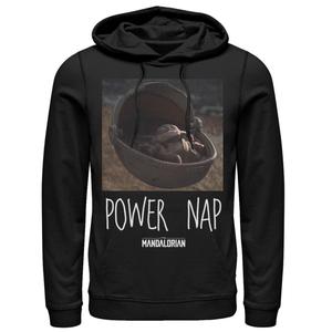 Мужская толстовка с капюшоном Star Wars The Mandalorian The Child Power Nap, Black Licensed Character, черный
