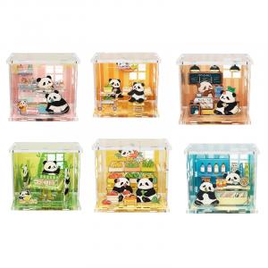 Коллекция Dimensional Box Panda Pedestrian Street слепые коробки товары 1 мистери бокс/полный бокс 6 шт TOI