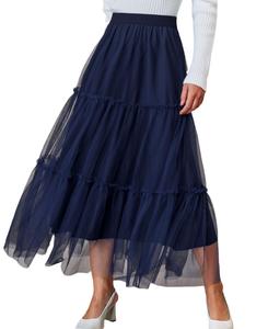 Женская макси-юбка On the Scene Cupshe, Dark blue