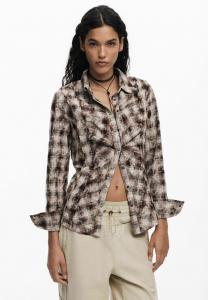Блуза Desigual CHECK TEXTURE, Brown
