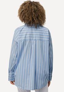 Блузка на пуговицах STRIPED STRETCH FIT Ulla Popken, светло-голубой