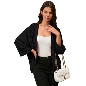 Женский легкий кардиган с длинным рукавом и свободным кроем Seoria, Black