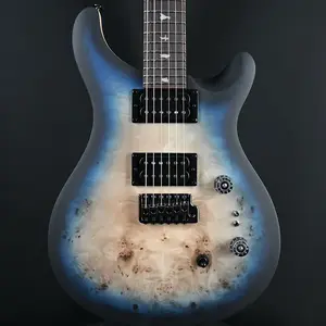 PRS SE Custom 24-08 Poplar Burl Ограниченная серия Lake Blue Midnight Burst №143