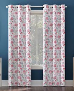 100% затемняющая штора с люверсами и принтом «Радуга» Sun Zero, мультиколор