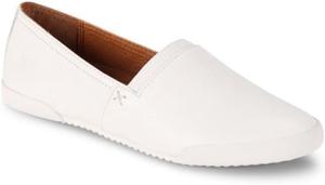 Женские слипоны Frye Melanie из премиальной кожи с белыми резиновыми носками и подошвой, кожаной подкладкой и съемными стельками - подошва 3 см