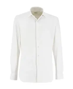 Элегантная рубашка с французским воротником и перламутровыми пуговицами. Xacus, белый