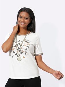 Рубашка с круглым вырезом и принтом цвета экрю WITT WEIDEN