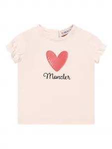 Футболка с принтом Moncler Enfant, розовый