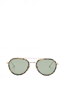 Солнцезащитные очки в оправе "авиатор" Thom Browne, коричневый