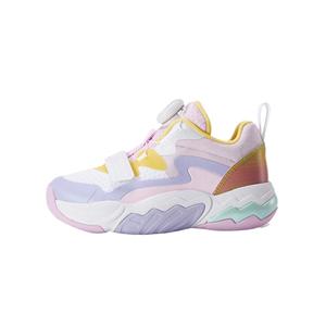 FILA KIDS Детские баскетбольные кроссовки BOA Slip Resistant Low Top светло-розовый прозрачный светло-фиолетовый