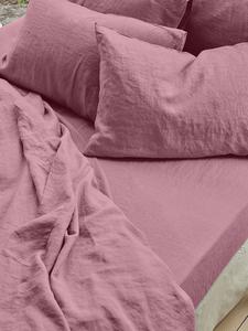 Прилегающая простыня из льняной смеси Piglet in Bed, Raspberry