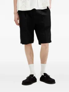 Шорты со складками спереди AllSaints, черный