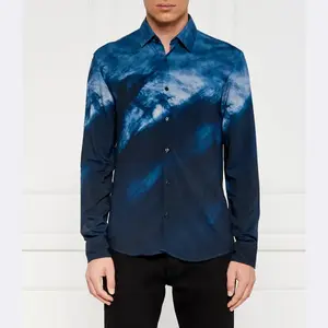 Эргономичная рубашка приталенного кроя Hugo, синий