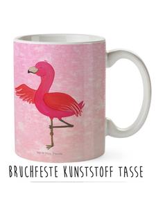 Детская кружка Фламинго Йога без слов в акварельно-розовом цвете Mr. & Mrs. Panda
