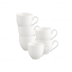 Чашка для эспрессо Espressotassen White Pearl 70 мл, набор из 6 белых Villeroy & Boch, белый