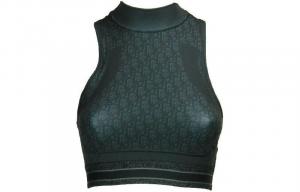 Топ Dior без бретелек, зеленый