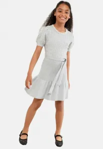 Платье-Сарафан прямого кроя с короткими рукавами и декоративной отделкой Lipsy, Grey