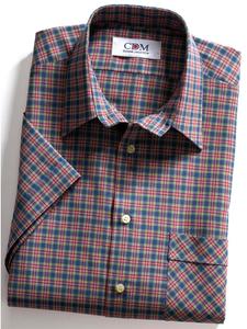 Рубашка с короткими рукавами в красно-синюю клетку WITT WEIDEN