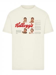 Футболка Kellogg's Corn Flakes Cereal Box Children Retro в песочном цвете F4NT4STIC