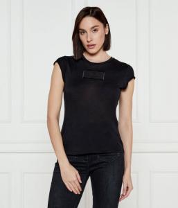 Футболка женская Elisabetta Franchi из модала с нашивкой, черный