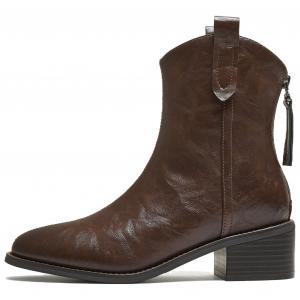 TATA Женские черные и кофейные полусапожки, цвет Coffee