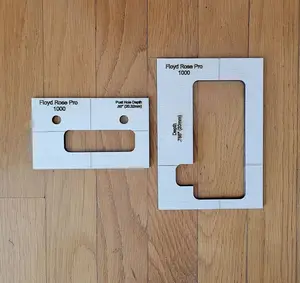 Unbranded Шаблоны фрезеровки Floyd Rose Pro 1000 Bridge 2 шт., не втопленные, для 6-струнных гитар