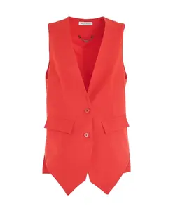 Красный элегантный изысканный жилет-пуловер Manila Grace, красный